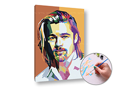 Maľovanie podľa čísel BRAD PITT | nízka náročnosť