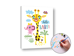 Maľovanie podľa čísel HELLO BABY | nízka náročnosť