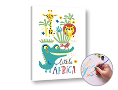 Maľovanie podľa čísel LITTLE AFRICA | nízka náročnosť