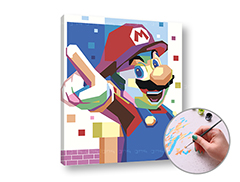 Maľovanie podľa čísel SUPER MARIO | nízka náročnosť