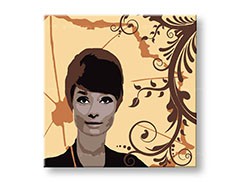 Ručne maľovaný POP Art obraz Audrey Hepburn