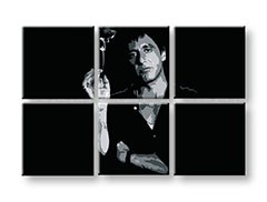 Ručne maľovaný POP Art obraz SCARFACE-AL PACINO 6 dielny  XXL Akcia al8 | rôzne rozmery