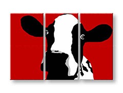 Ručne maľovaný POP Art obraz Cow