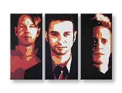 Ručne maľovaný POP Art obraz Depeche Mode 3 dielny  dep2
