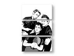 Ručne maľovaný POP Art obraz Green Day 3 dielny  gd