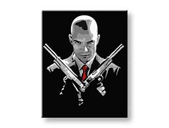 Ručne maľovaný POP Art obraz HITMAN