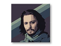 Ručne maľovaný POP Art obraz Johnny Depp