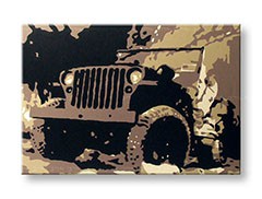 Ručne maľovaný POP Art obraz JEEP