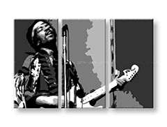 Ručne maľovaný POP Art obraz Jimmy Hendrix