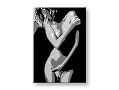 Ručne maľovaný POP Art obraz Nude Woman 
