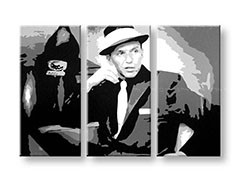 Ručne maľovaný POP Art obraz Frank Sinatra 3 dielny  sin