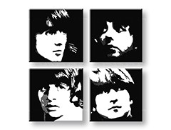 Ručne maľovaný POP Art obraz Beatles