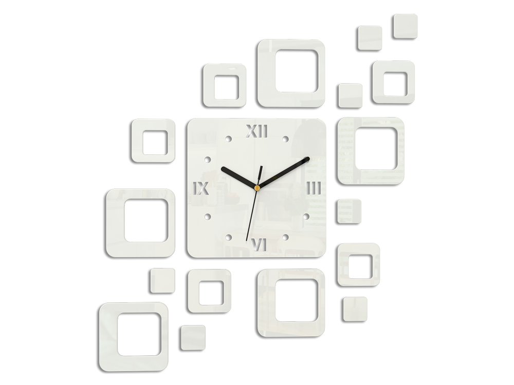 Moderné nástenné hodiny ROMAN WHITE white