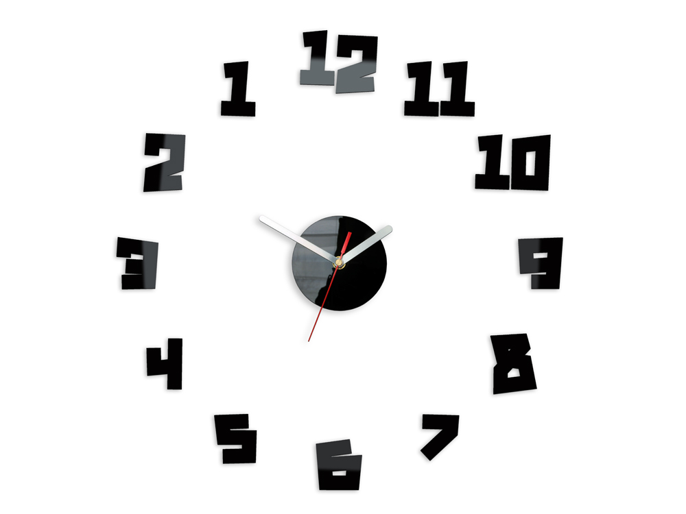 Moderné nástenné hodiny CRAZY CLOCK - BACK IN TIME 