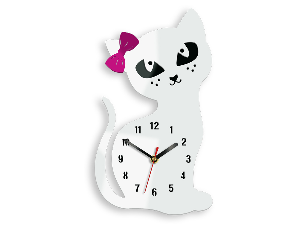 Moderné nástenné hodiny CAT WHITE white