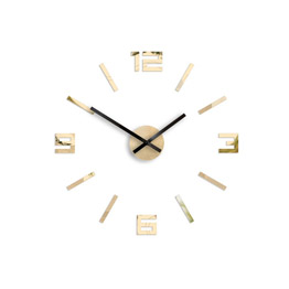 Moderné nástenné hodiny ARABIC GOLD-MIRROR goldmirror