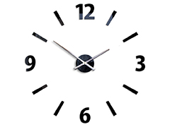 Moderné nástenné hodiny KLAUS BLACK black