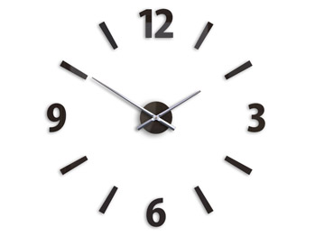 Moderné nástenné hodiny KLAUS WENGE wenge