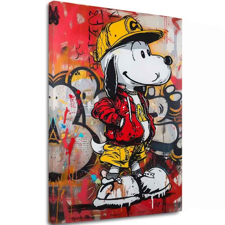 Obraz Cool Snoopy na plátne | Maľovaná štruktúra