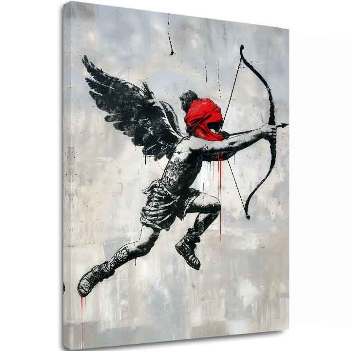 Obraz Cupid's Aim na plátne | Maľovaná štruktúra