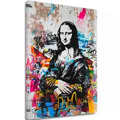 Obraz Graffiti Mona na plátne | Maľovaná štruktúra