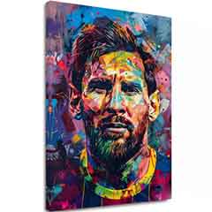 Obraz Messi Vibes na plátne | Maľovaná štruktúra