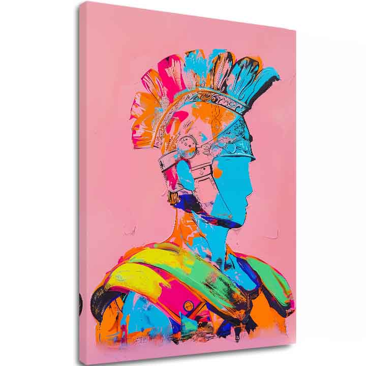 Obraz Modern Gladiator na plátne | Maľovaná štruktúra | 60x90 cm