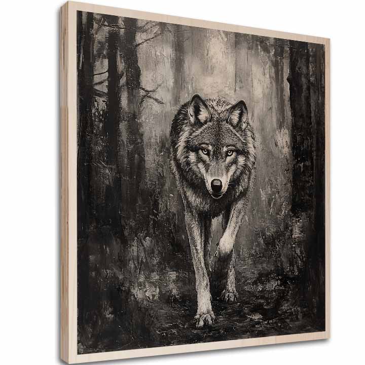 Obraz na dreve Fenrir - Vlk severských lesov
