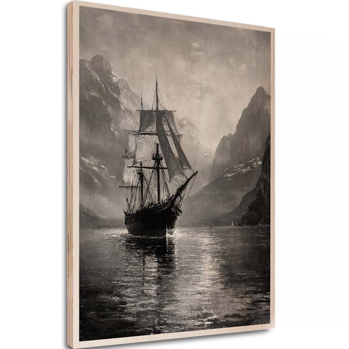 Obraz na dreve - Plavba tajomnými fjordmi