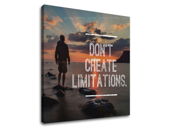 E-shop Motivačný obraz na stenu Don´t create limitations