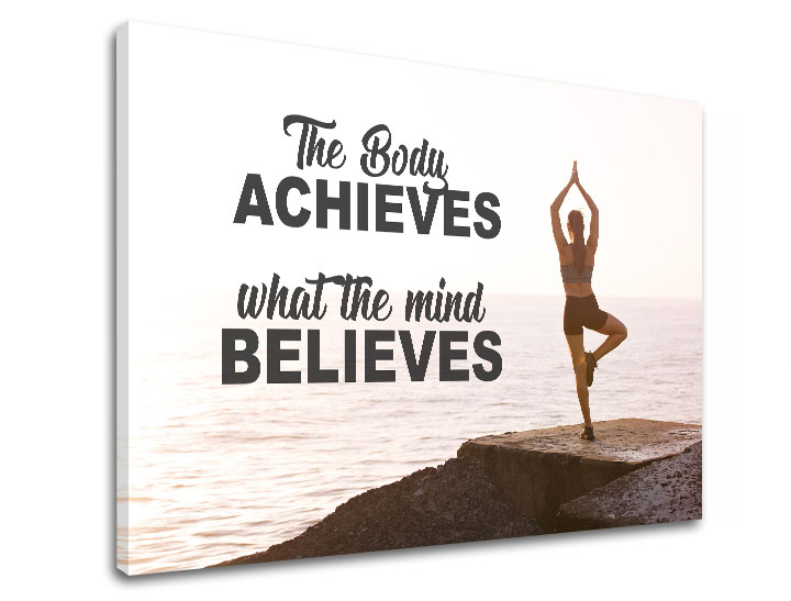 E-shop Motivačný obraz na stenu The body achieves_001