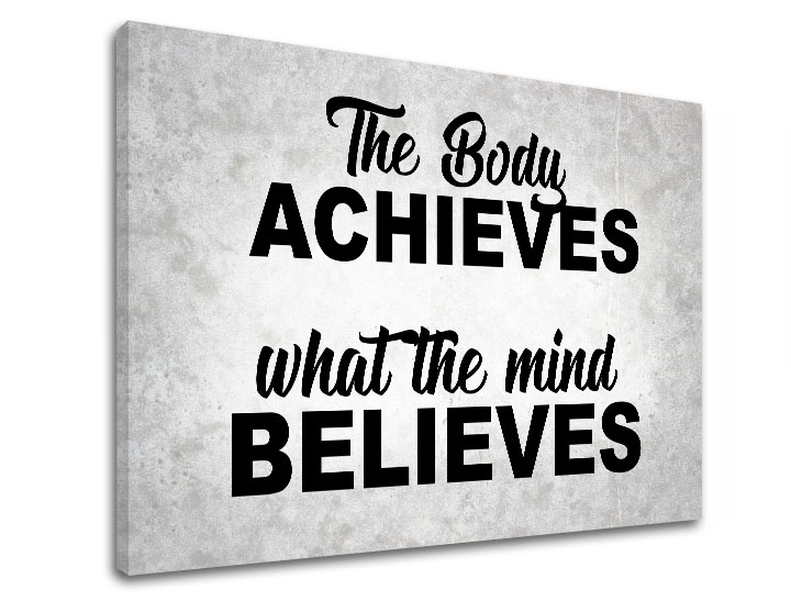 E-shop Motivačný obraz na stenu The body achieves_002