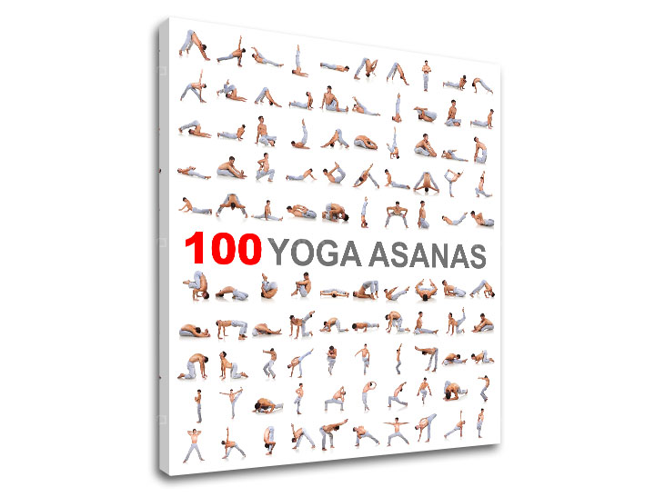 E-shop Motivačný obraz na stenu 100 Yoga asanas