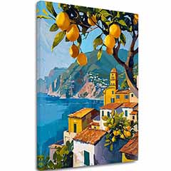 Obraz na plátne Citrónový sad - Taliansky štýl