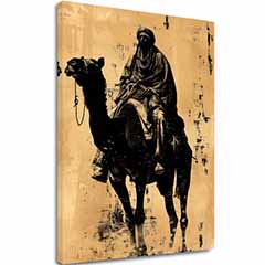 Obraz na plátne Jazdec na Koni - Vintage Dekorácia