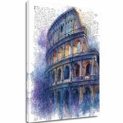 Obraz na plátne Koloseum v Modrom - Rím na Stenu