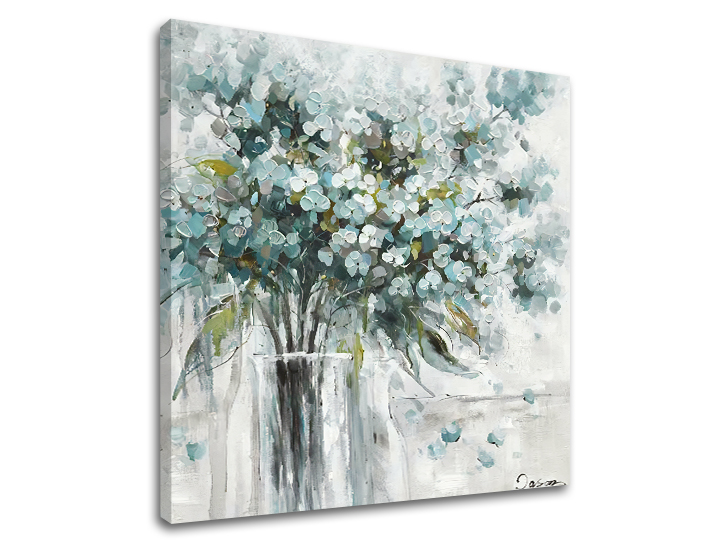 Obraz na plátne KVETY VO VÁZE 70x70 cm