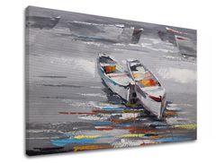 Obraz na plátne LOĎKY Zľava 60 % 60x40 cm