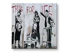 Obraz na plátne Street ART – Banksy Zľava 60 % 50x50 cm