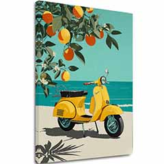 Obraz na plátne Vespa v Taliansku - Retro Ulička