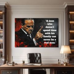 Obraz The Godfather na plátne | Personalizovaný citát Papilora
