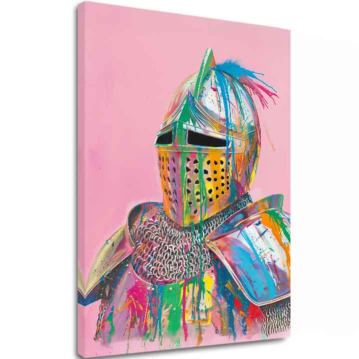 Obraz Vivid Knight na plátne | Maľovaná štruktúra | 80x120 cm