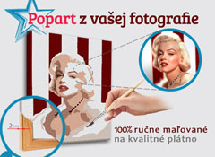 Maľovaný POP Art obraz z fotografie – OBDĹŽNIK FOTO-POPO | rôzne rozmery