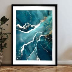 Plagát na stenu s EXTRA efektom - Marble of Sea