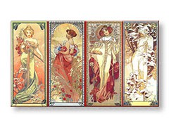 Obraz na plátne ŠTYRI ROČNÉ OBDOBIA – Alfons Mucha 000 