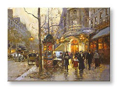 Obraz na plátne THEATRE DU VAUDEVILLE – Edouard Leon Cortes 