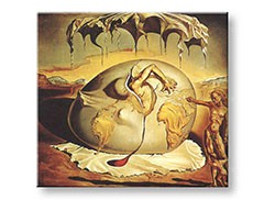 Obraz na plátne GEOPOLITICUS CHILD WATCHING the BIRTH OF NEW MAN – Salvador Dalí