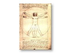 Obraz na plátne Zľava 35 % VITRUVIÁNSKY MUŽ– Leonardo Da Vinci 100x70 cm