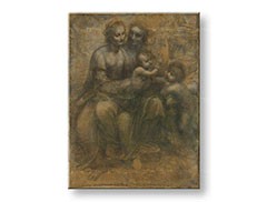 Obraz na plátne VIRGIN AND CHILD WITH SAINT ANNE– Leonardo Da Vinci