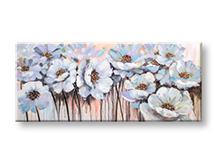 Maľovaný obraz na stenu KVETY  120x50 cm
